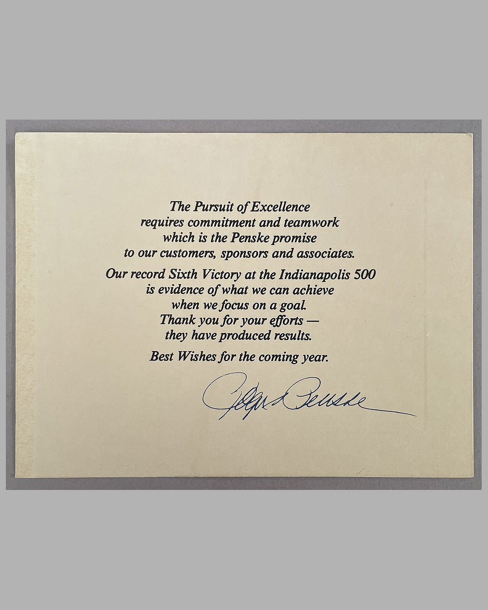 Four Penske racing cocktail glasses from 1987 4