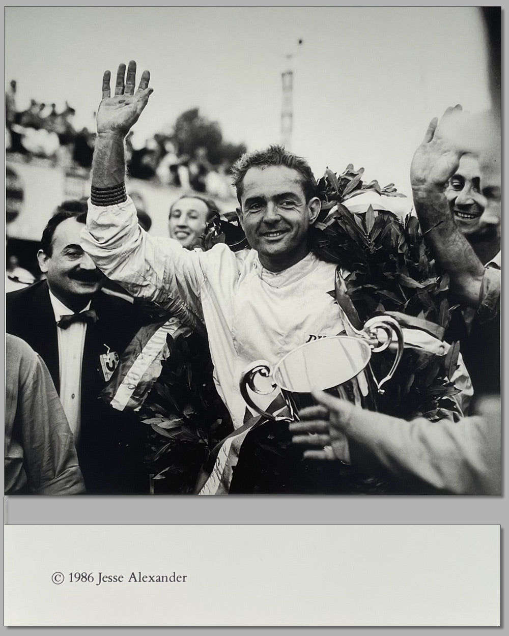 Phil Hill portrait b&amp;w photograph by Jesse Alexander 2