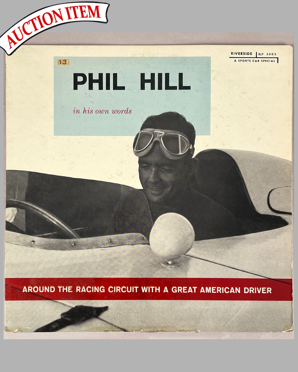 Phil Hill Riverside vinyl record, 1956