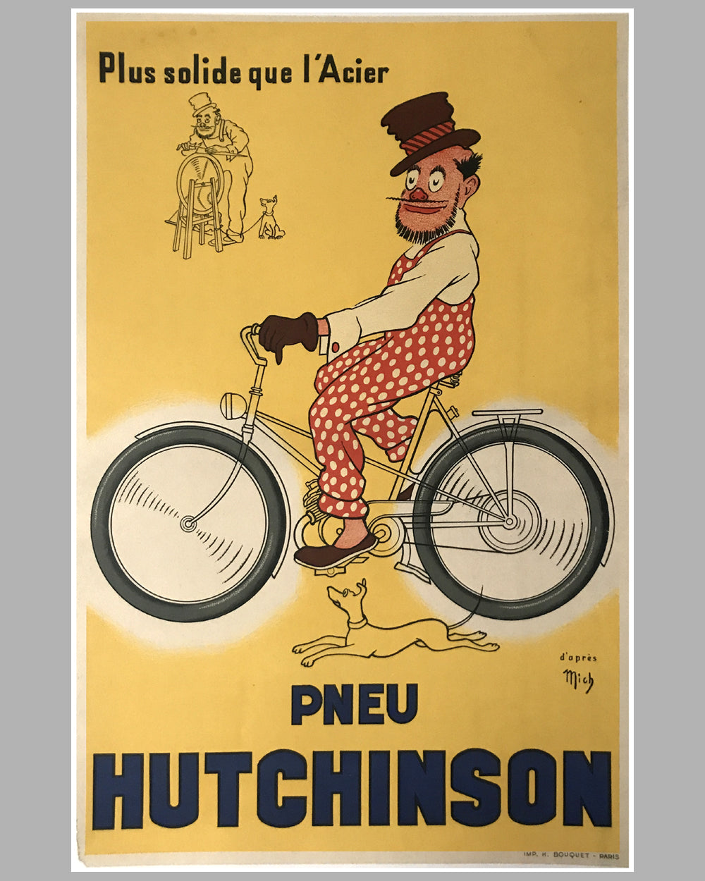 Pneu Hutchinson original poster ca. 1940 by Mich (Michel Liedaux)