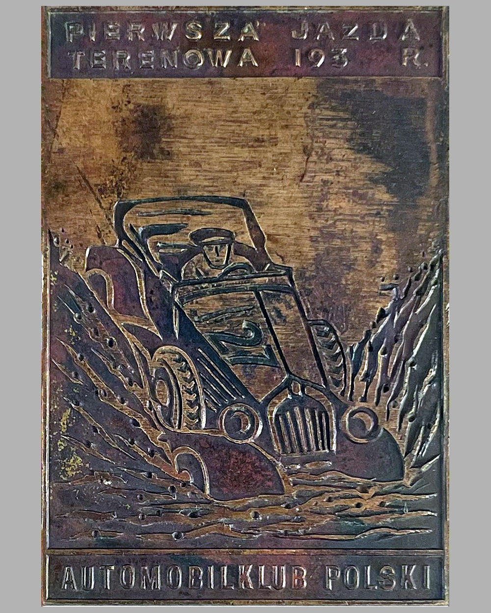 Polish Rally plaque, 1930’s, from the “Automobile Klub Polski”