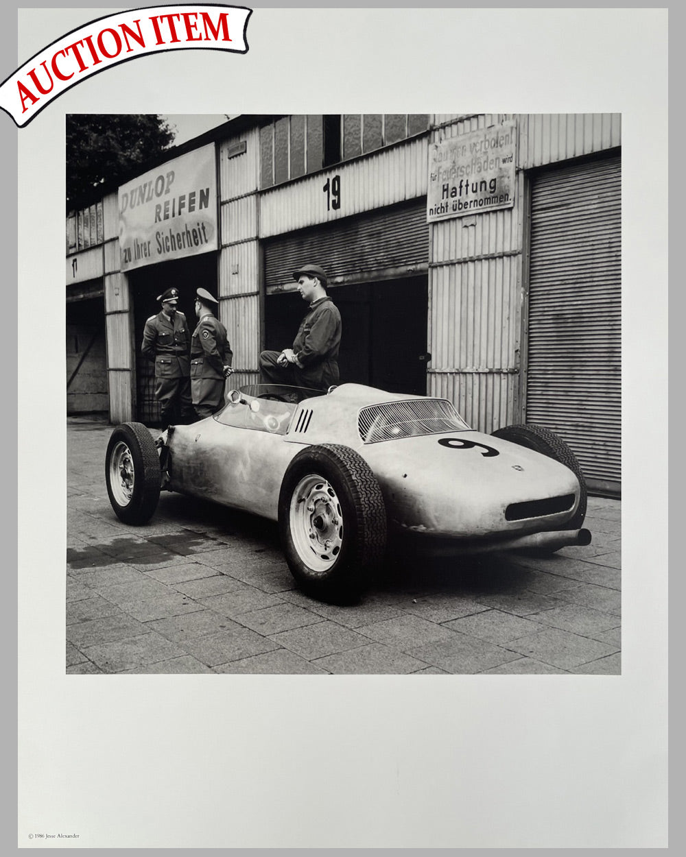 Porsche Formula II b&amp;w photograph by Jesse Alexander