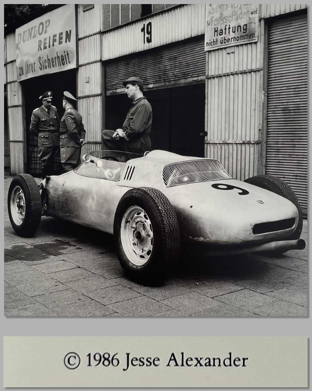 Porsche Formula II b&w photograph by Jesse Alexander 2