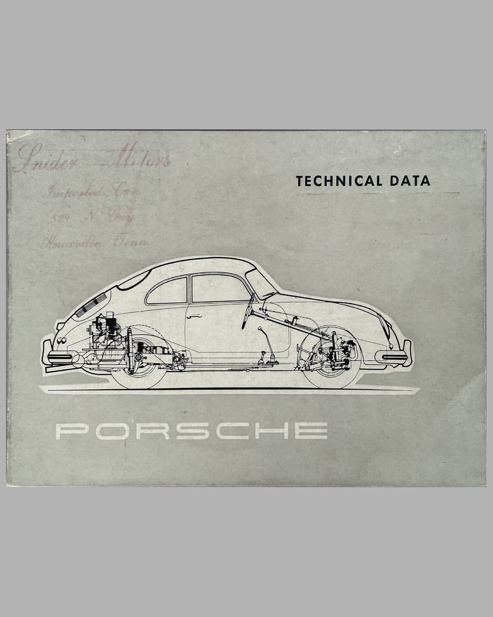 Porsche 356 factory technical data publication, 1956