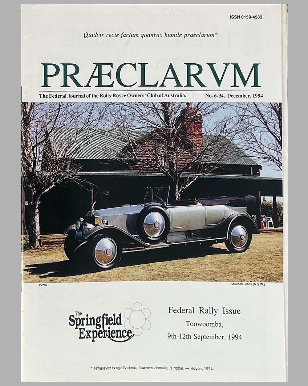 Rolls-Royce Owners Club Australia publications 3