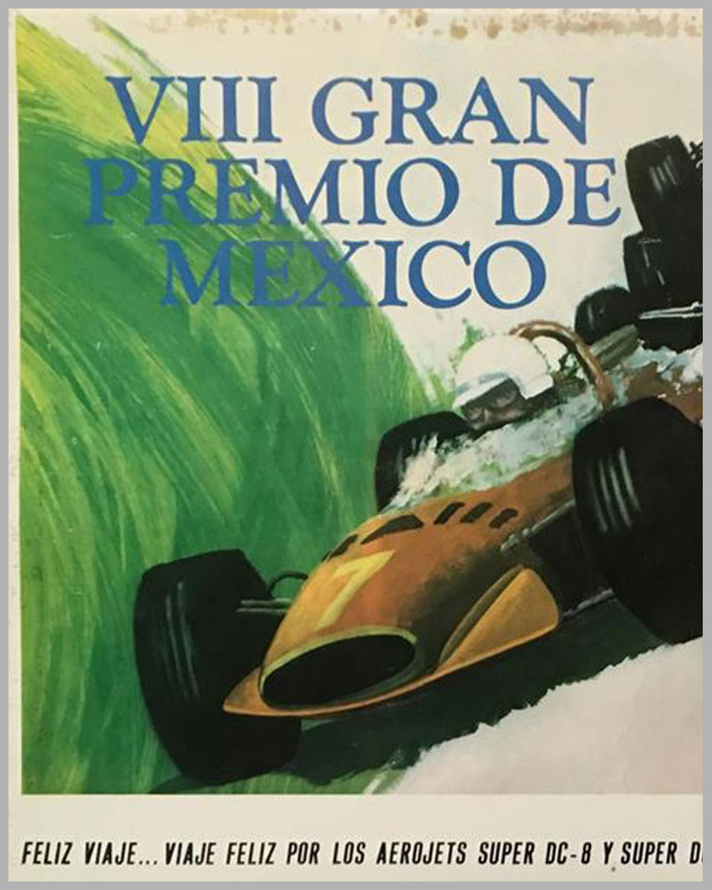 1969 VIII Gran Premio de Mexico Original Poster