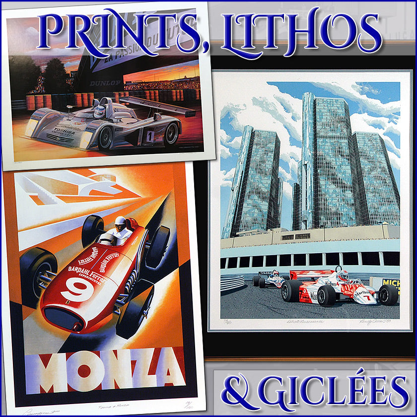 Motor Racing & Other Transportation Related Prints, Lithographs & Giclees