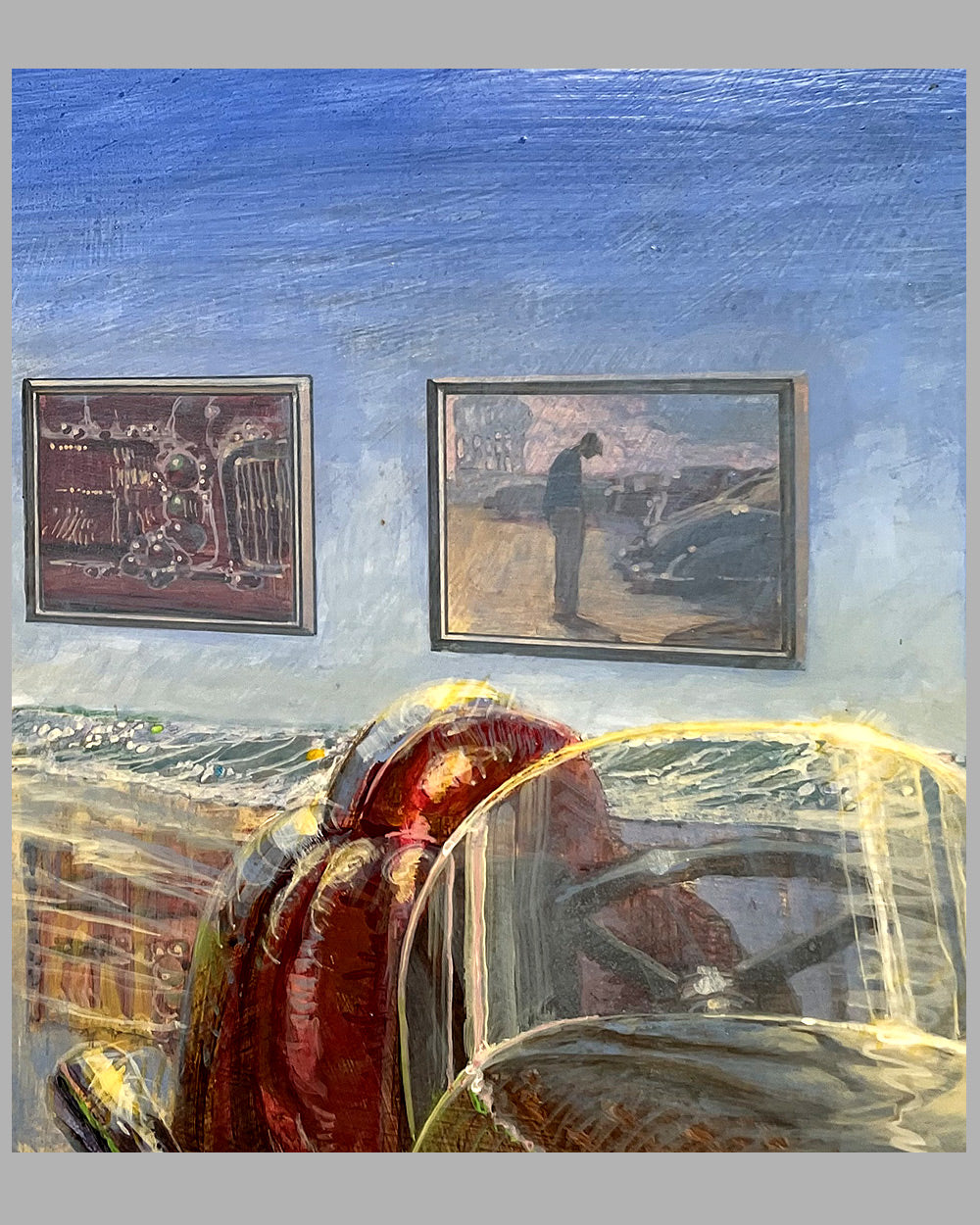 Racing Cars, Classic Cars painting by Bill Motta 2