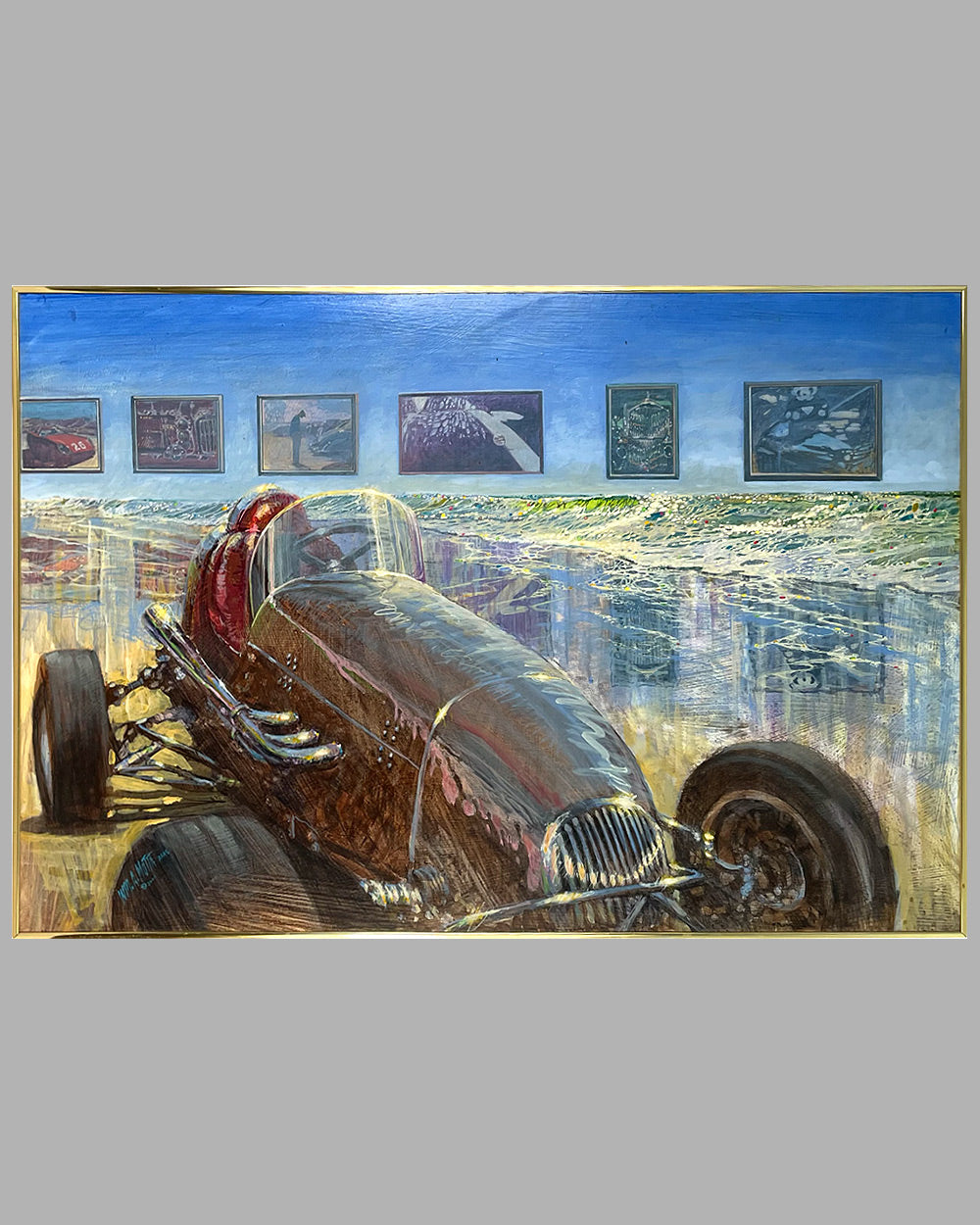 Racing Cars, Classic Cars painting by Bill Motta