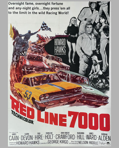 Red Line 7000 original movie poster, 1965 2