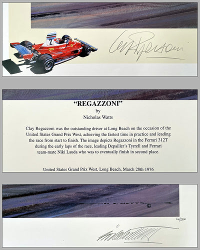 Regazzoni autographed print by Nicholas Watts 4