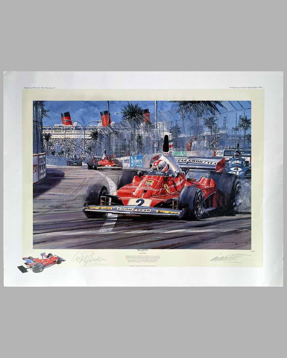 Regazzoni autographed print by Nicholas Watts