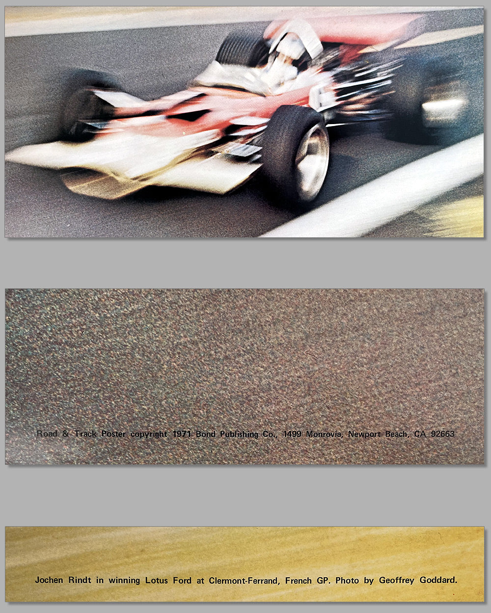 Jochen Rindt in his Lotus Ford poster by Geoffrey Goddard 2