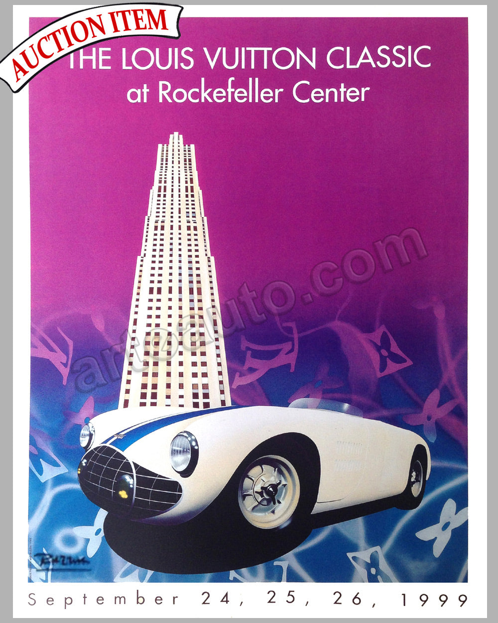 1999 Louis Vuitton Classic at Rockefeller Center official poster by Razzia