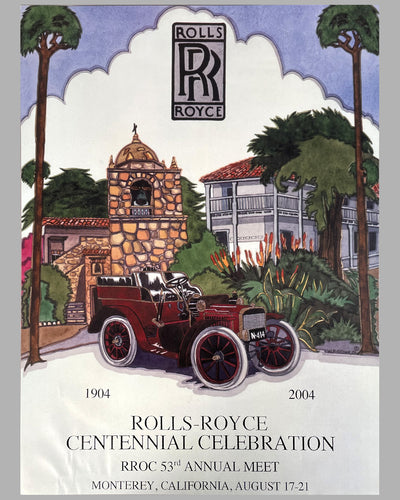 Rolls Royce centennial celebration, 1904 – 2004, meeting poster