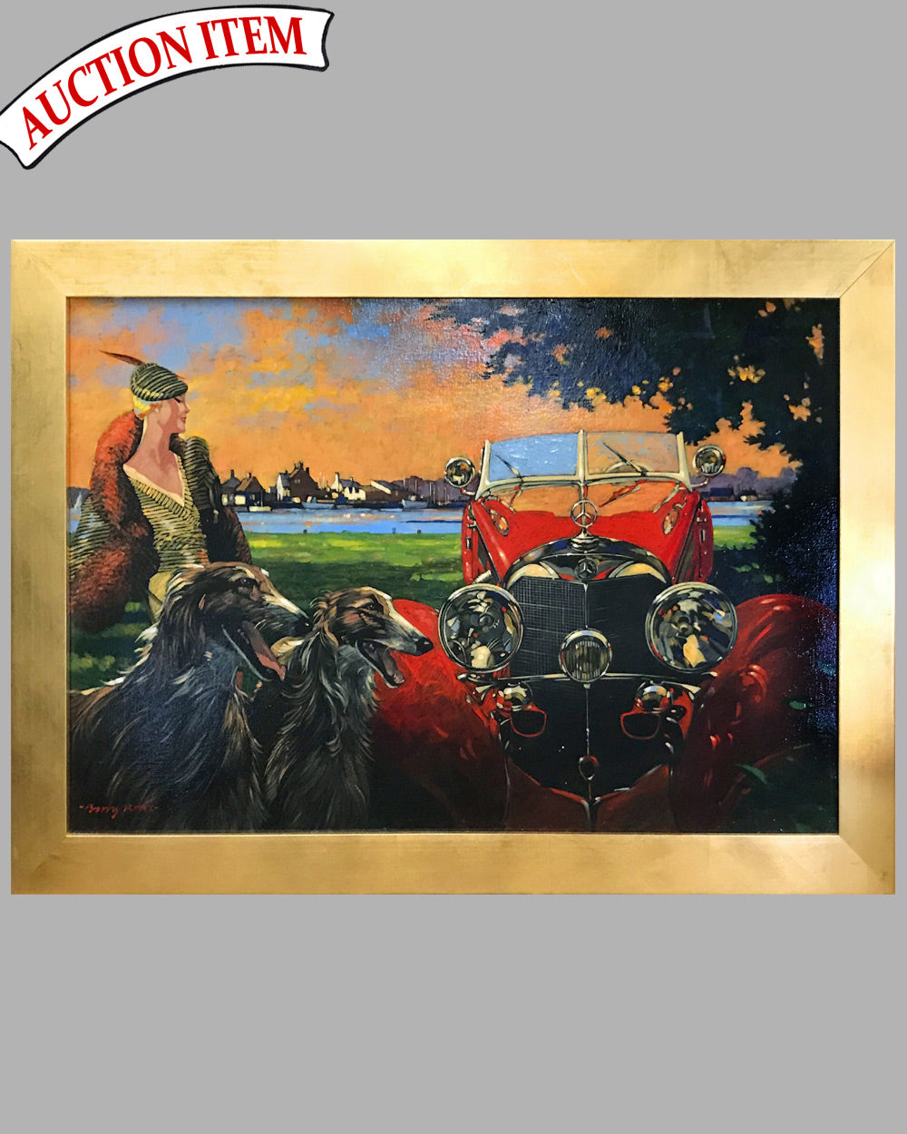 Mercedes-Benz 500K Painting by Barry Rowe