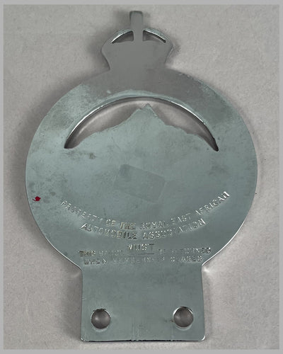 Royal East African Automobile Club member’s bumper badge 2