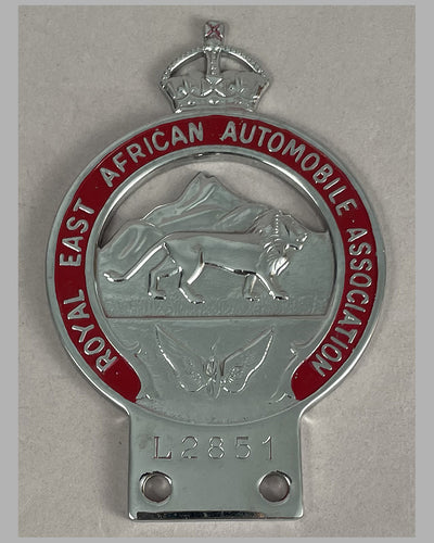 Royal East African Automobile Club member’s bumper badge