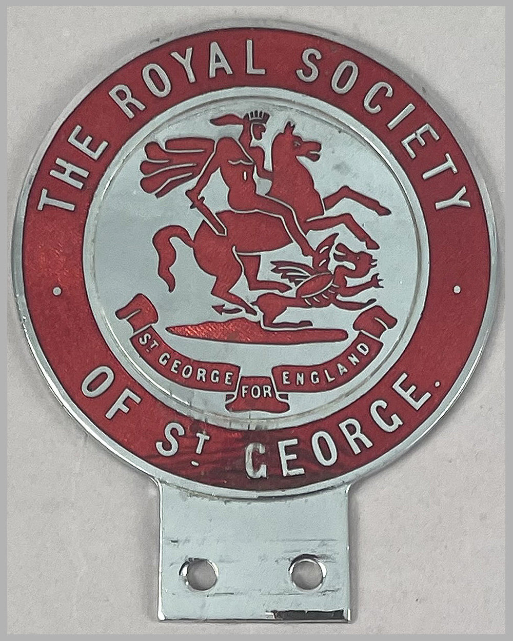 The Royal Society of St. George bumper or bar badge, U.K.