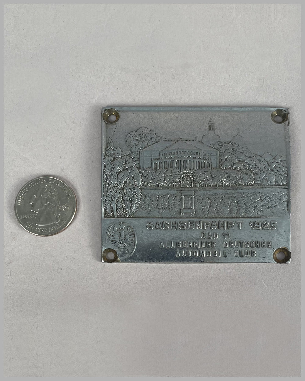 Sachsenfahrt 1925 dash plaque by the Allgemeiner Deutscher Automibil Club 2