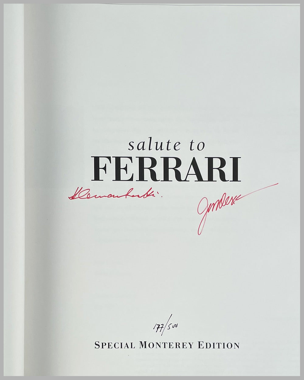 Salute to Ferrari book featuring the photography of Louis Klemantaski and Jesse Alexander 3