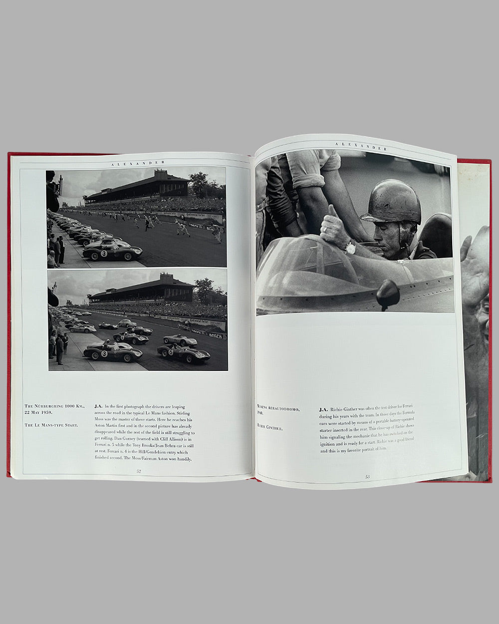 Salute to Ferrari book featuring the photography of Louis Klemantaski and Jesse Alexander 7