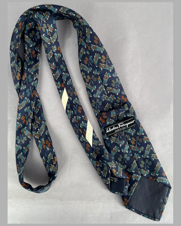 Newest 2 x Vintage SALVATORE FERRAGAMO Silk Tie