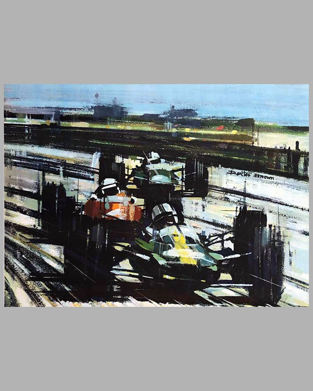 1965 Senior Service 200 at Silverstone original advertising Poster by Dexter Brown