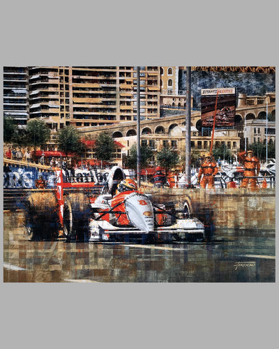 Senna’s Domain print by Juan Carlos Ferrigno, autographed by Peter Warr 2