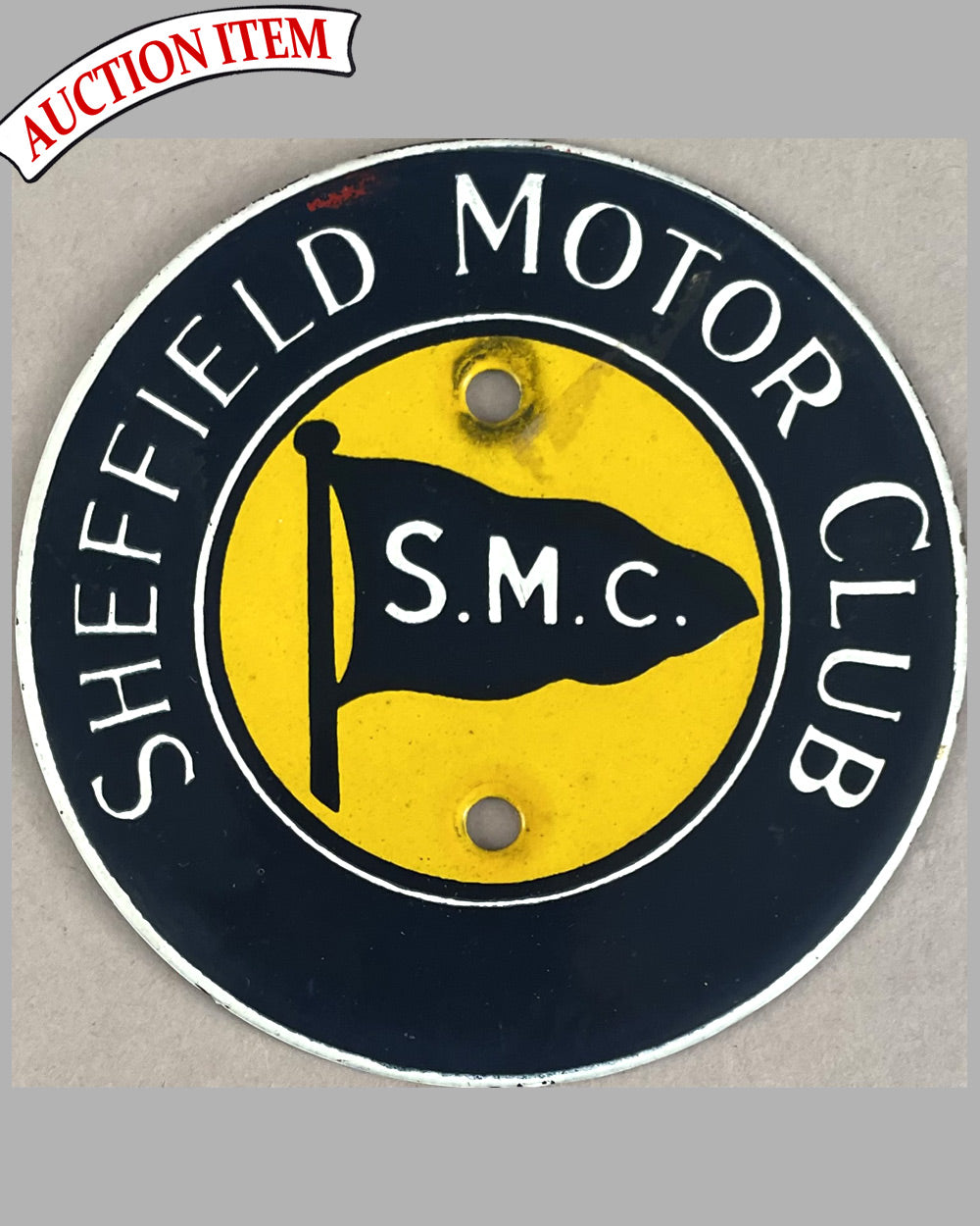 Sheffield Motor Club gill badge, U.K.