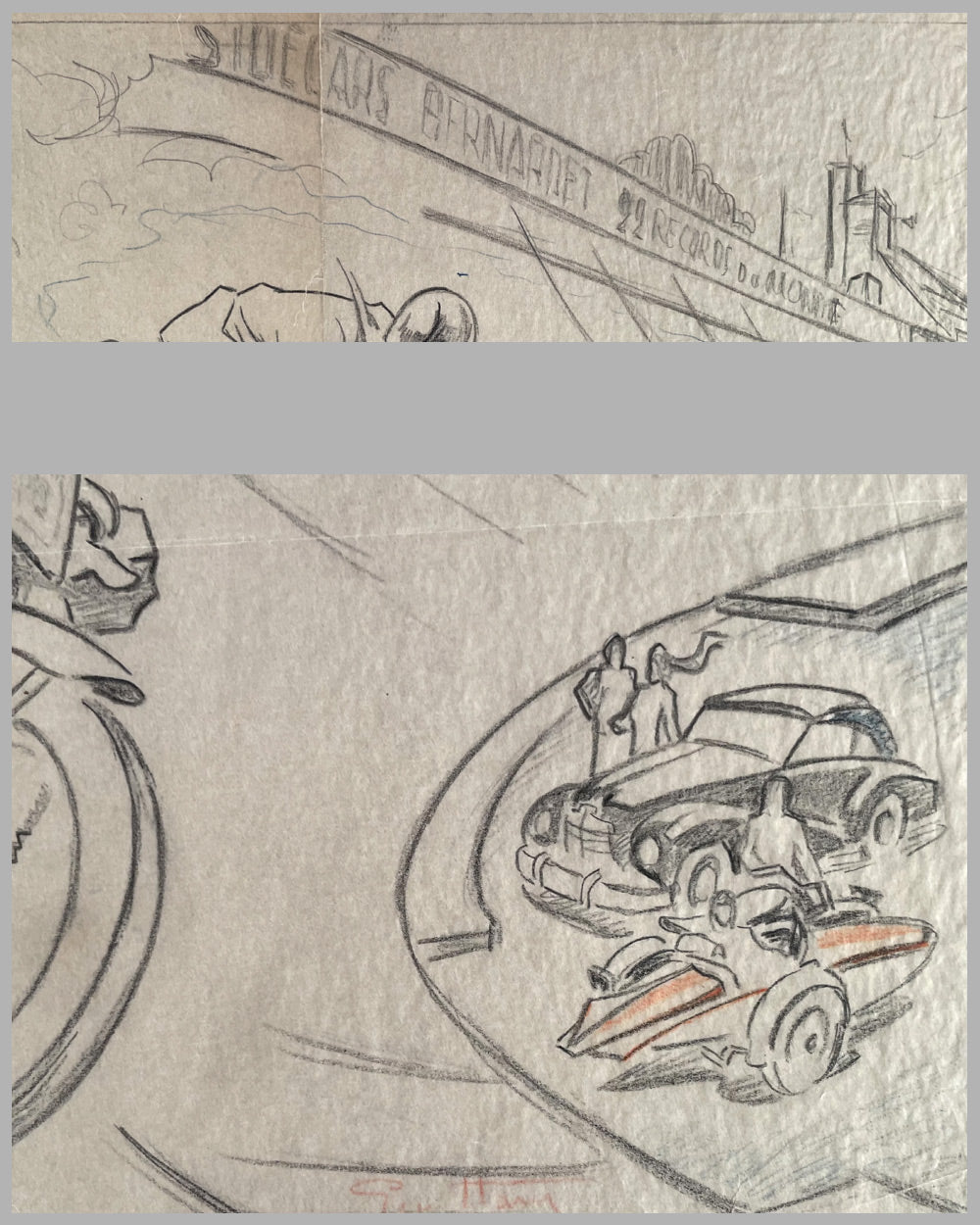Sidecars Bernardet sketch / study by Geo Ham 4