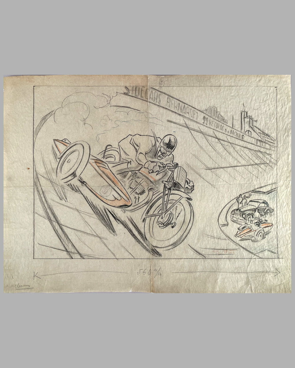 Sidecars Bernardet sketch / study by Geo Ham