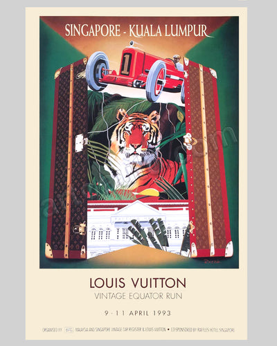 Louis Vuitton Vintage Equator Run 1993 original event poster by Razzia