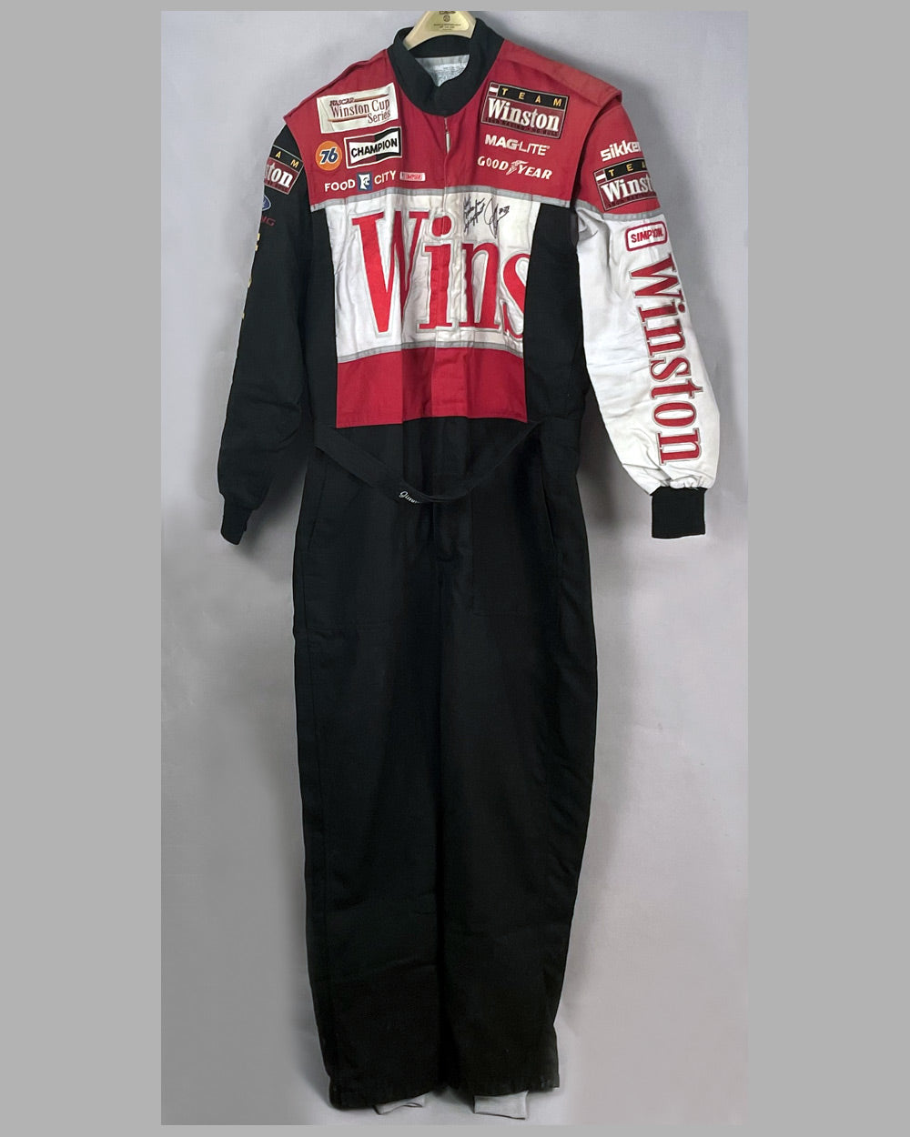 Jimmy Spencer autographed race worn Simpson racing suit