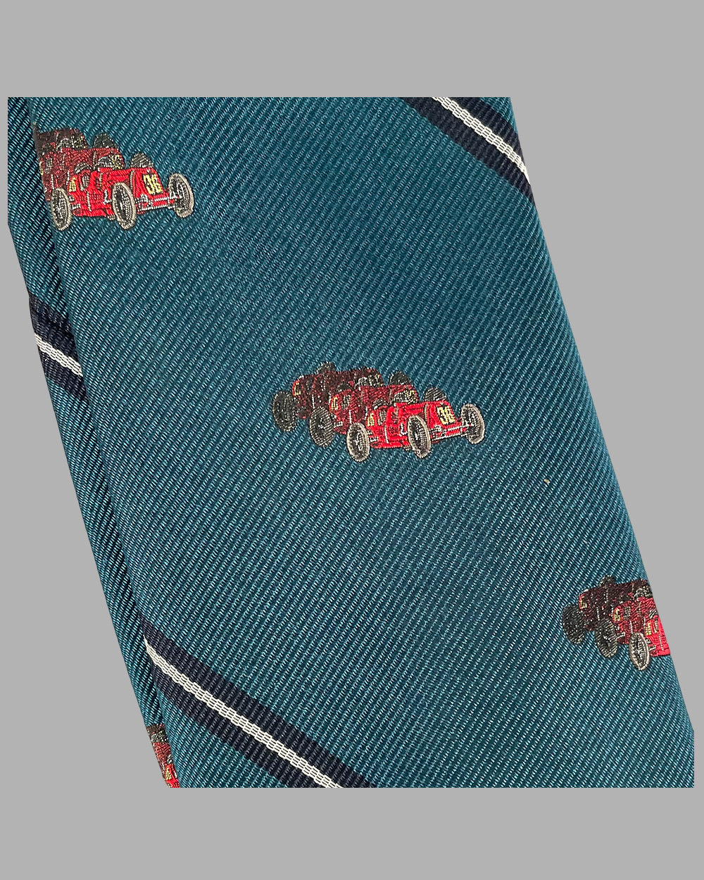 Robert Talbott Race Car necktie, Three Red Racers 2