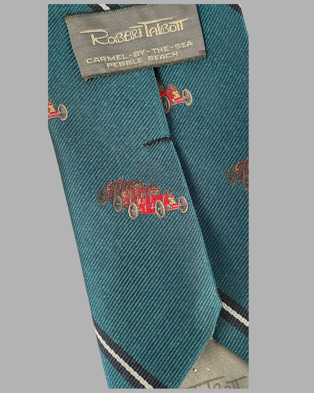 Robert Talbott Race Car necktie, Three Red Racers 3