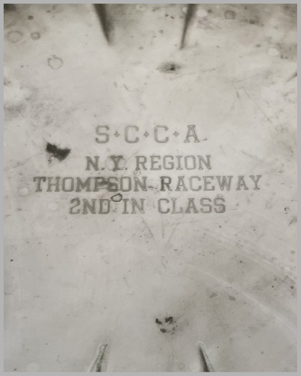 Collection of four late 1950’s SCCA N.E. Region Thompson Raceway trophies