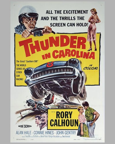 Thunder in Carolina original movie poster, 1960