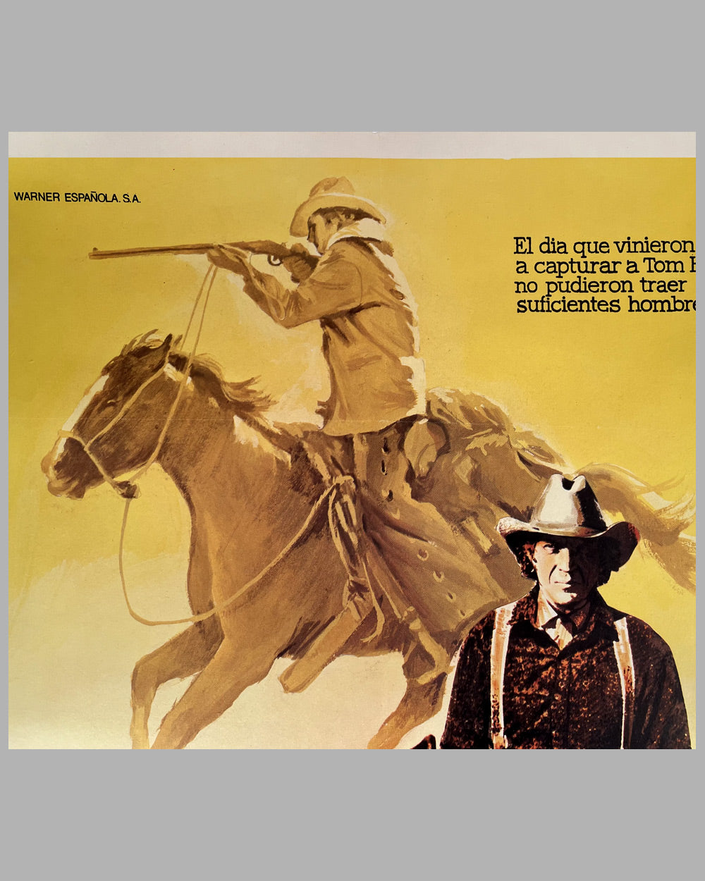 Tom Horn movie poster featuring Steve McQueen as a frontiersman, 1980 2