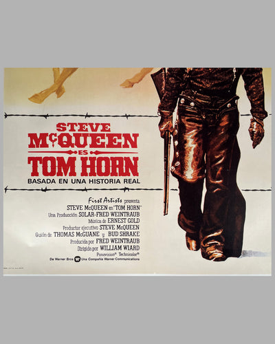 Tom Horn movie poster featuring Steve McQueen as a frontiersman, 1980 3