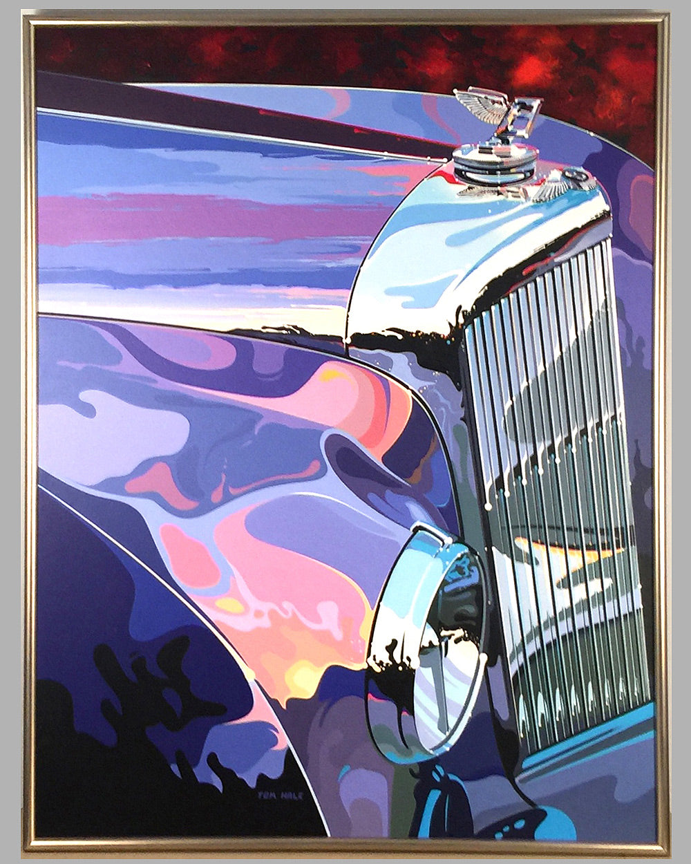 Bentley grill painting by Tom Hale, U.S.A.