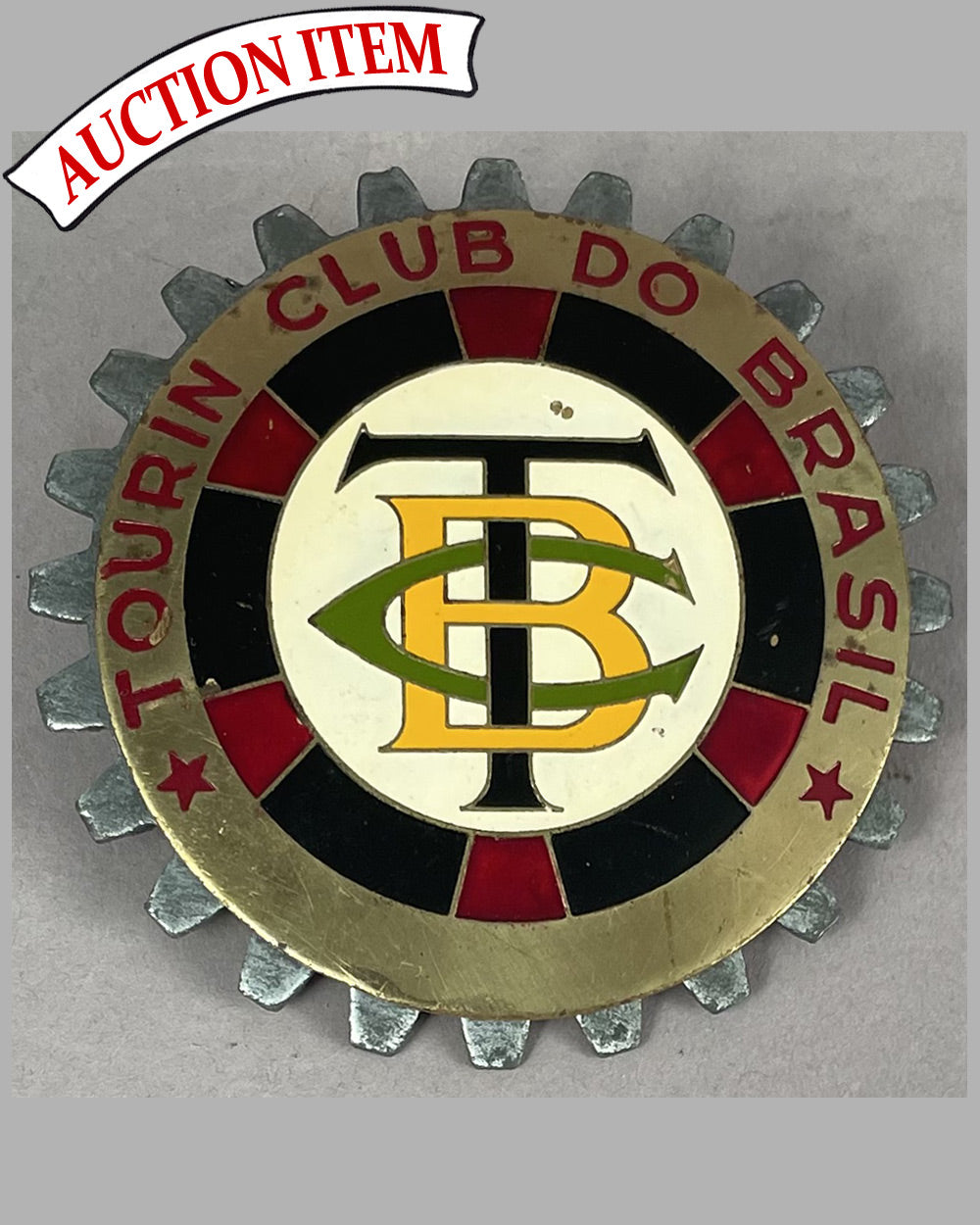 Tourin(g) Club do Brasil (TCB) souvenir radiator badge, 1960’s