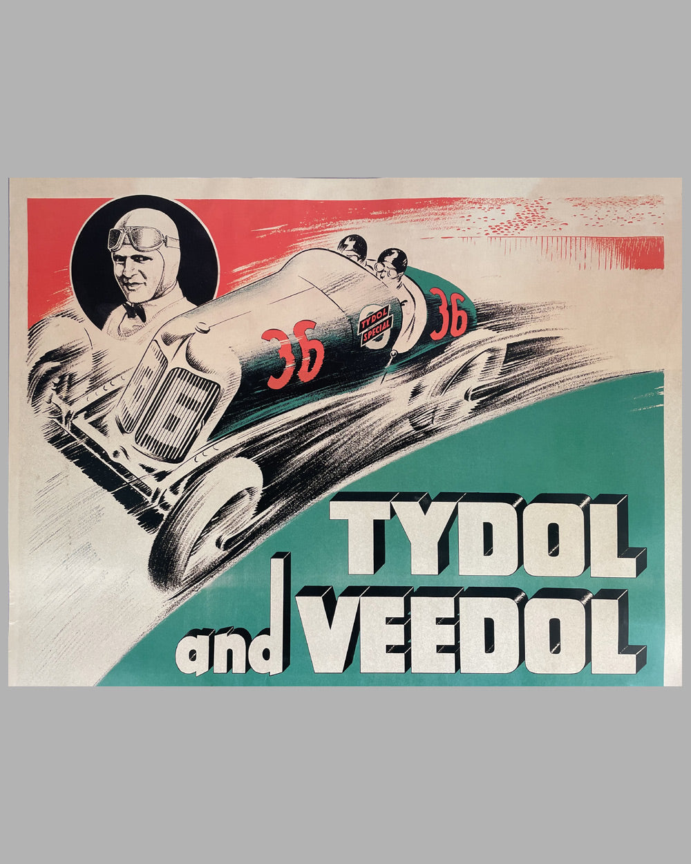 Tydol and Veedol advertising poster for winning the 1933 Indianapolis 500 2