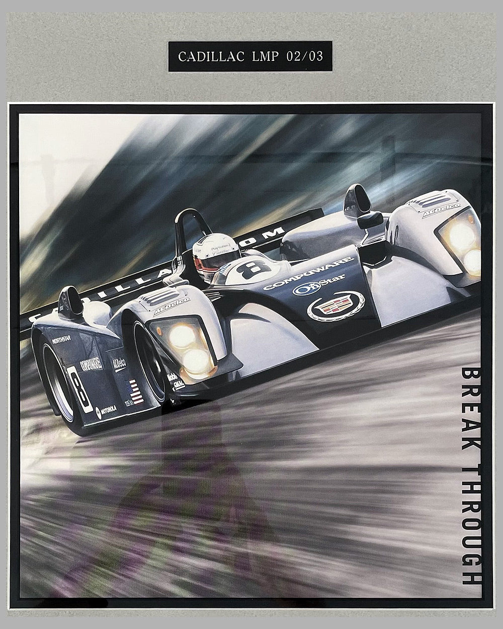 Unfinished Business - Cadillac LMP 02/03 color photograph, autographed by 6 drivers 2
