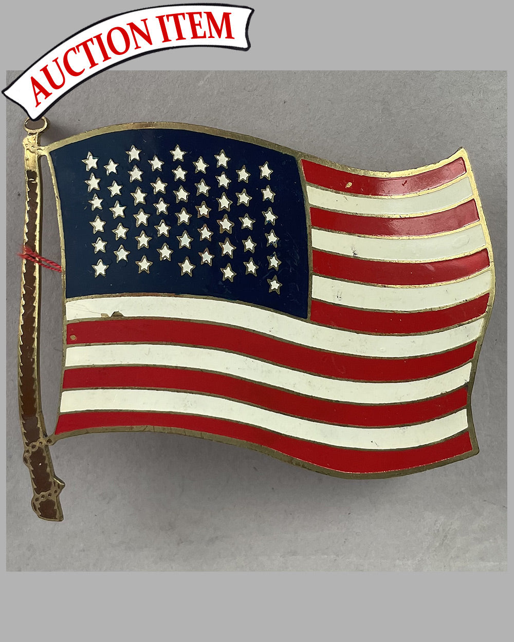 United States flag grill badge
