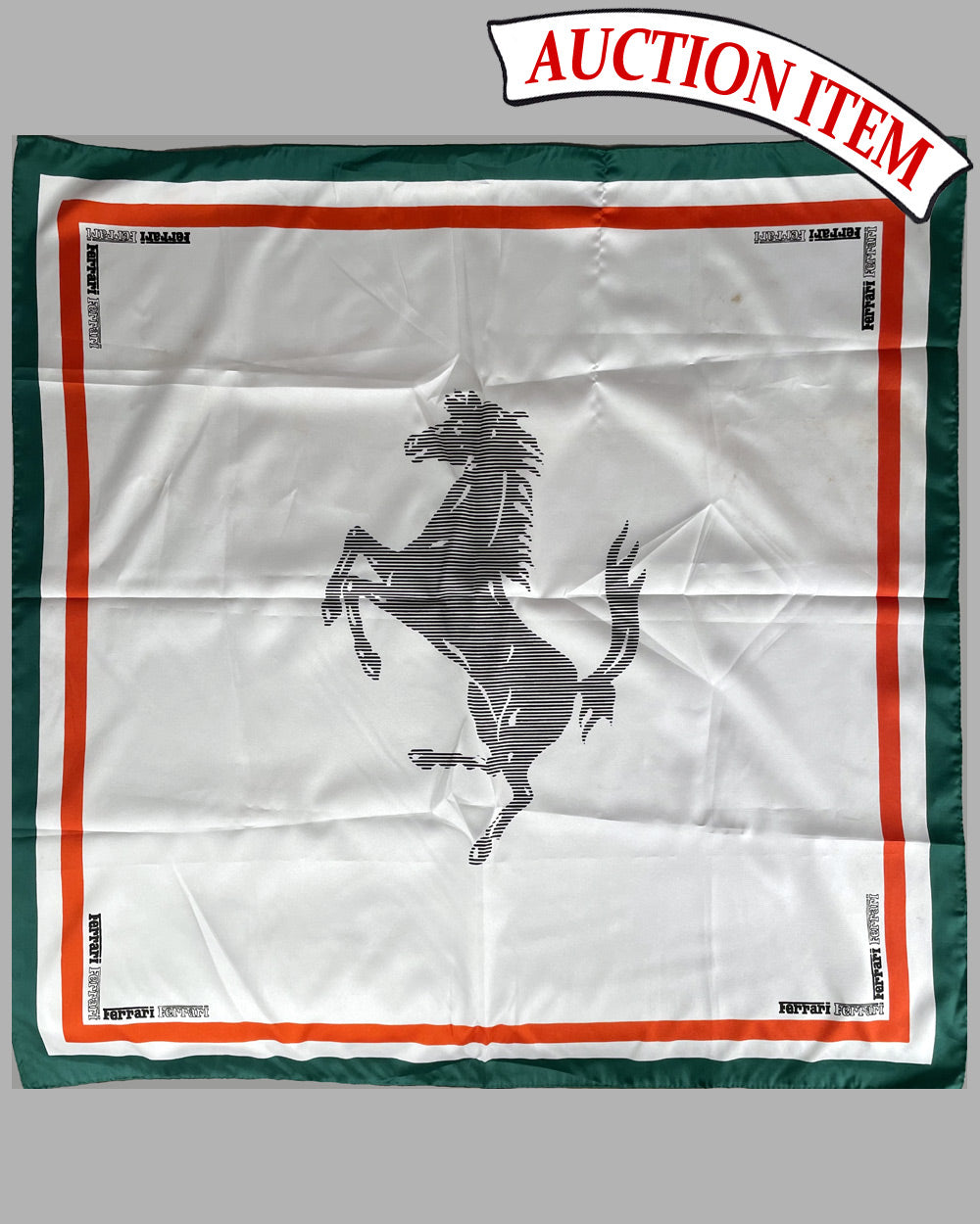 Vintage Ferrari factory silk scarf