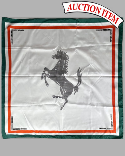 Vintage Ferrari factory silk scarf