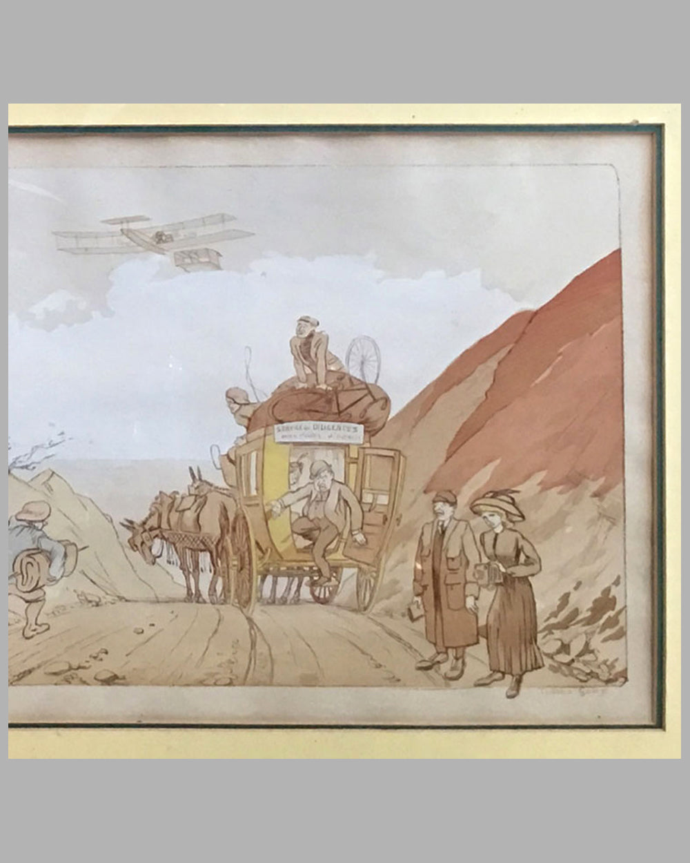 Voyage de Noce hand colored lithograph by Ernest Montaut 3