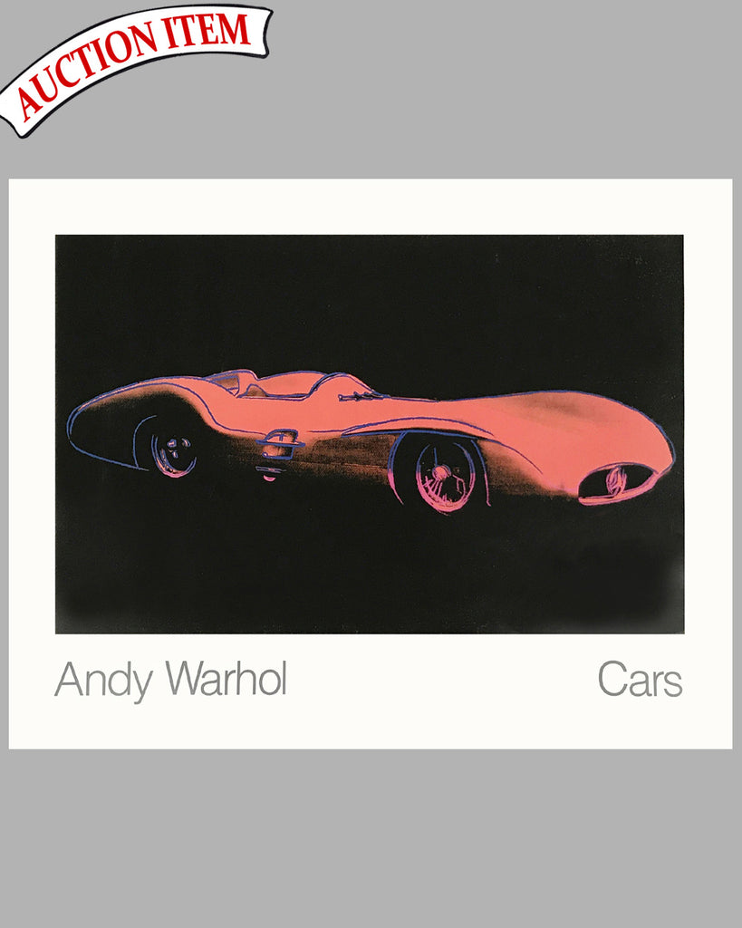 AndyWarhol展　ポスター　ANDY WARHOL CARS Cars by Andy Warhol poster showing the Mercedes Benz W196R