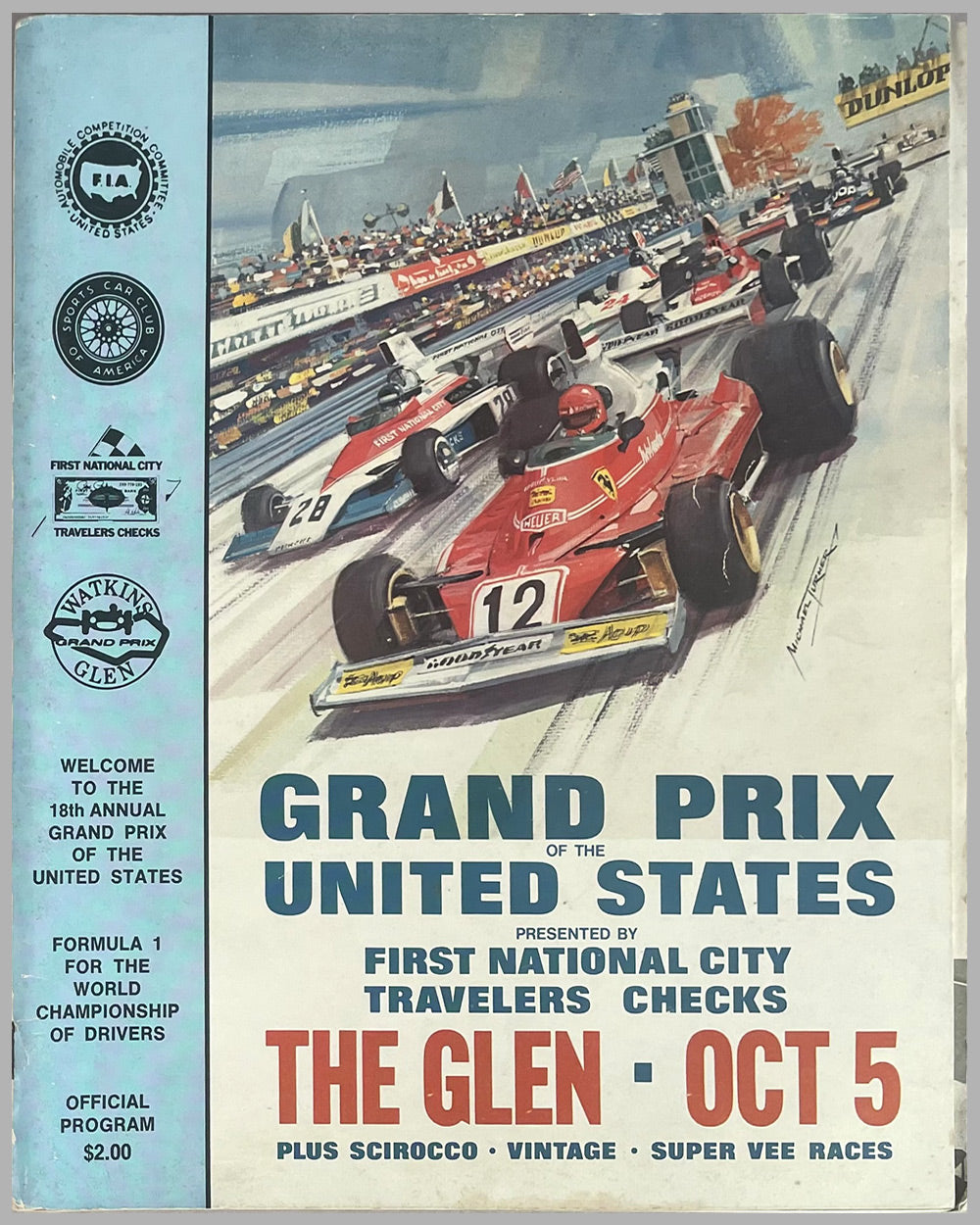 Six Watkins Glen Grand Prix programs - 1971, ’73, ’74, ’75, ’76, and ‘78 5